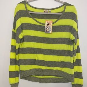 Neon Striped Crewneck